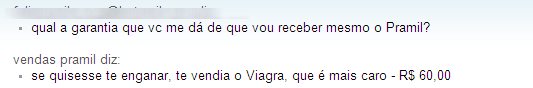Conversa sobre Pramil no MSN