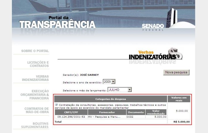 Dá para ver, por exemplo, que muitos senadores são clientes fiéis de certos postos de gasolina, outros gostam de comer bem e frequentam restaurantes badala...