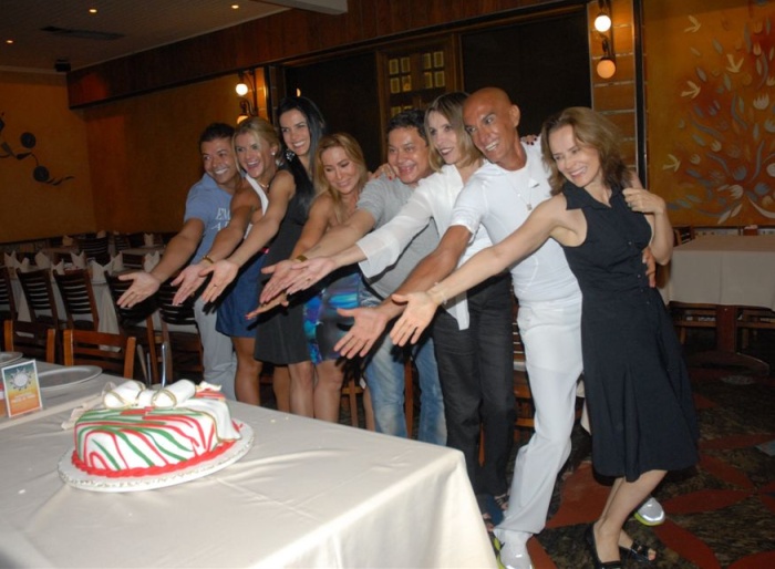 Amin Khader recebeu vários famosos em sua festa de aniversário, nesta quarta (6), no restaurante Porcão, na Barra da Tijuca, Rio de Janeiro
