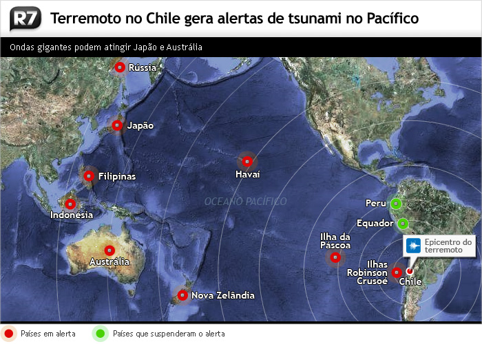 alerta, tsunami, pac&iacute;fico, terremoto, chile