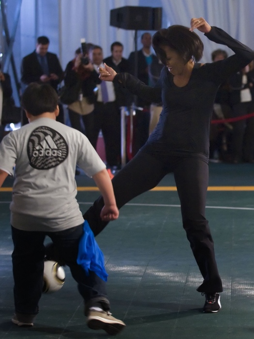Michelle Obama, futebol