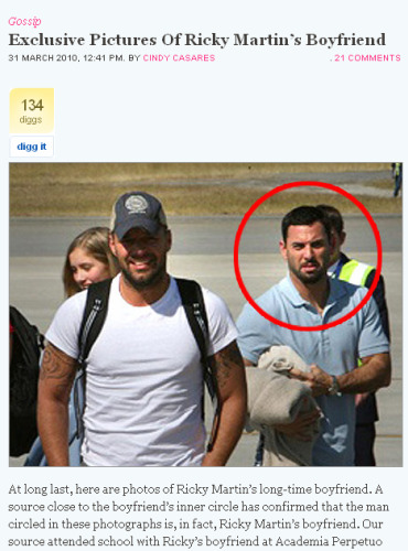 Ricky Martin com namorado