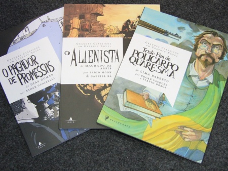 É possível encontrar, na Bienal, diversos quadrinhos adaptados dos livros cobrados nos principais vestibulares do país (Dai Oliver/Do R7) quadrinhos_literatira_450x338_Daia Oliver