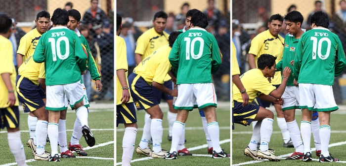 evo morales joelhada