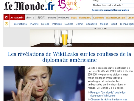 Le Monde Wikileaks