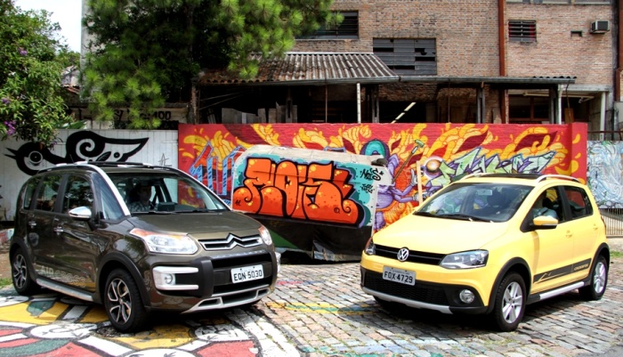Tanto o VW quanto o Citroën chamam atenção, mas o francês atrai o maior número de olhares por minuto (Daia Oliver/R7) AirCross CrossFox 700 400