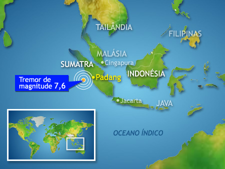 mapa indonésia