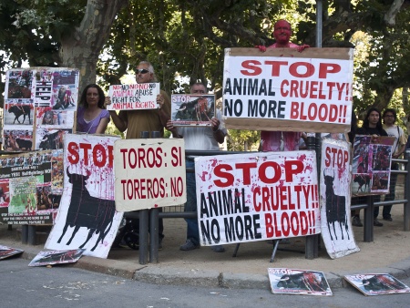 Protesto touradas Espanha