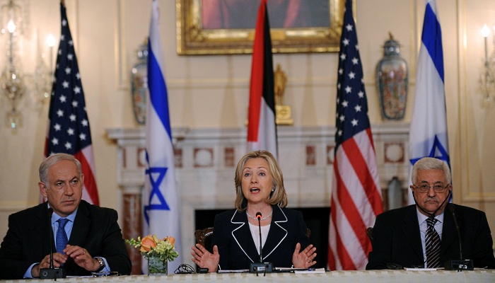 mahmoud abbas, binyamin netanyahu, hillary clinton, washington