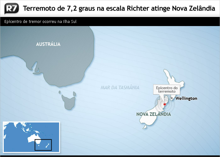 nova zelandia, mapa, terremoto