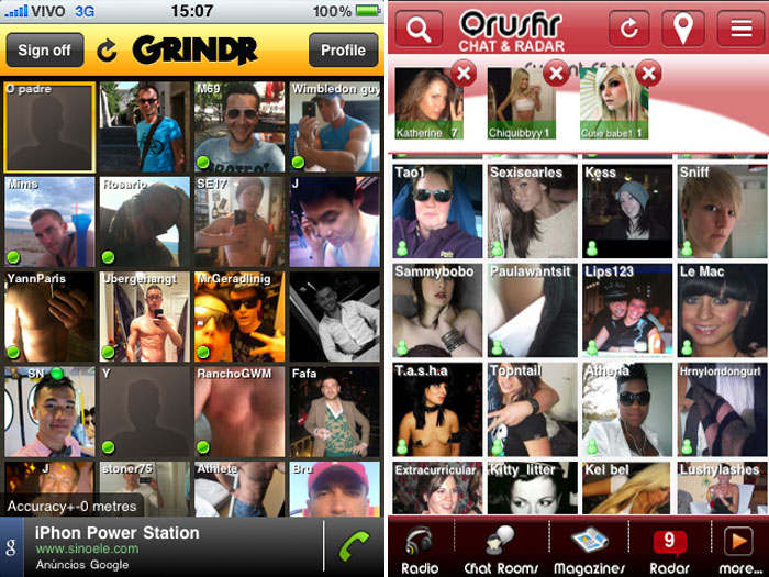 Qrushr, Grindr, aplicativos, gays, lésbicas, iPhone