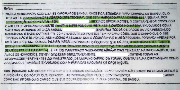 Reprodução documento alexandre abrahão