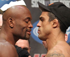 UFC/ Divulgação Anderson Silva paga mico e xinga <br>o "amigo" Vitor Belfort no TUF