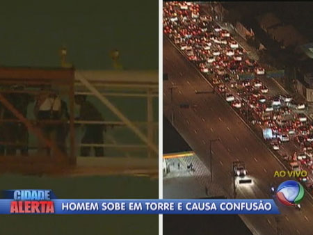Homem é retirado de torre e trecho é liberado entorno de Congonhas