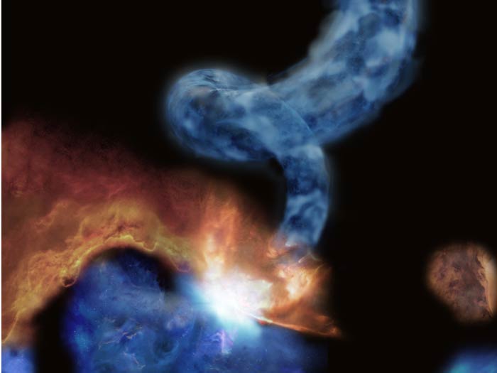 Colis&atilde;o de nuvens moleculares cria "espiral" no espa&ccedil;o ...