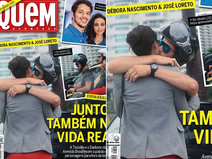 D&eacute;bora Nascimento e Jos&eacute; Loreto s&atilde;o flagrados aos beijos por revista