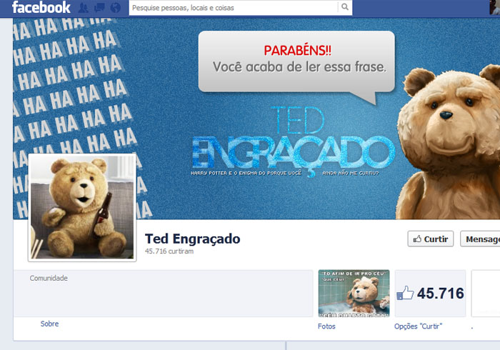 Ursinho " Ted Engra&ccedil;ado" &eacute; o meme da vez no Facebook - Foto 1 ...