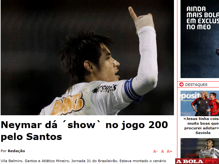Reprodução/A Bola