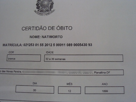 IML emitiu certidão de óbito com data de 1899
(R7)
IML emitiu certidão de óbito com data de 1899