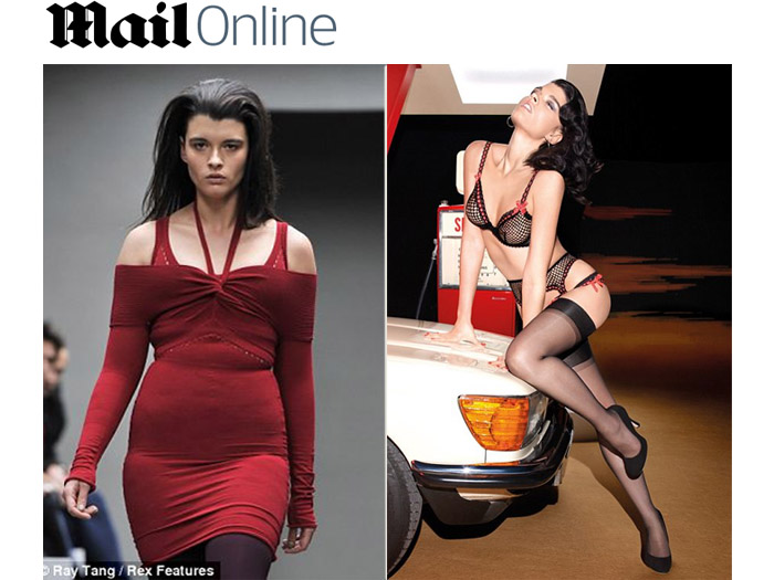 Ex-gordinha, modelo aparece mag&eacute;rrima em ensaio de lingerie ...