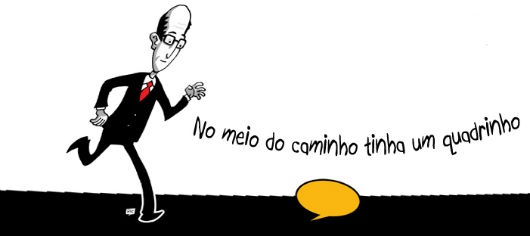 Trecho do "Poema de sete faces" foi a inspiração para a homenagem ao poeta mineiro
(Divulgação/PBH)
dia quadrinho nacionla bh