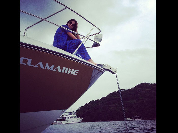 Paiz&atilde;o! Rodrigo Faro batiza seu barco de luxo com o nome das ...