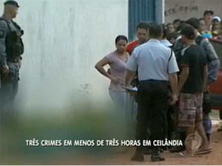 Tr&ecirc;s homic&iacute;dios marcam o domingo em Ceil&acirc;ndia - Not&iacute;cias - R7.com
