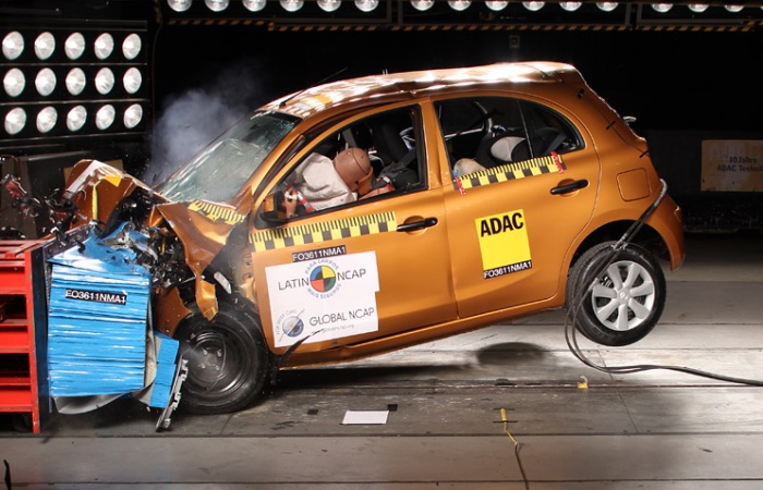 O compacto que foi "menos pior" na avaliação foi o Nissan March, com duas estrelas no teste de impacto. O resultado chama a atenção porque a unidade avalia...