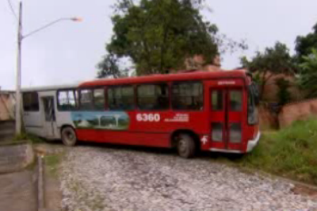 &Ocirc;nibus bate em &aacute;rvore e interdita rua em Ribeir&atilde;o das Neves ...