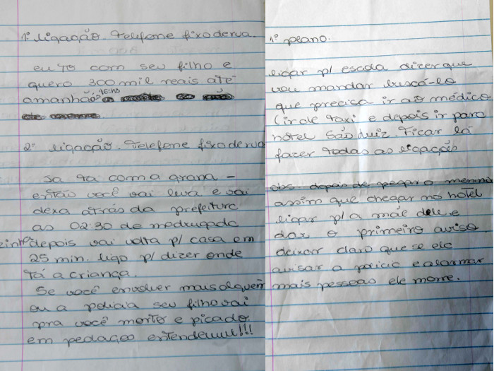 M&atilde;e de manicure leva carta com plano de crime &agrave; pol&iacute;cia - Foto 1 ...