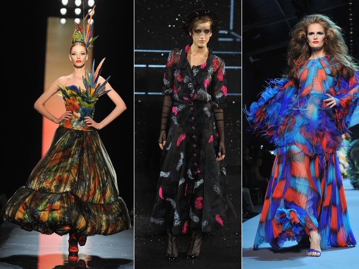 Jean Paul Gaultier, Chanel e Dior apresentaram cor na semana de moda de alta-costura em Paris (Getty Images) cores1