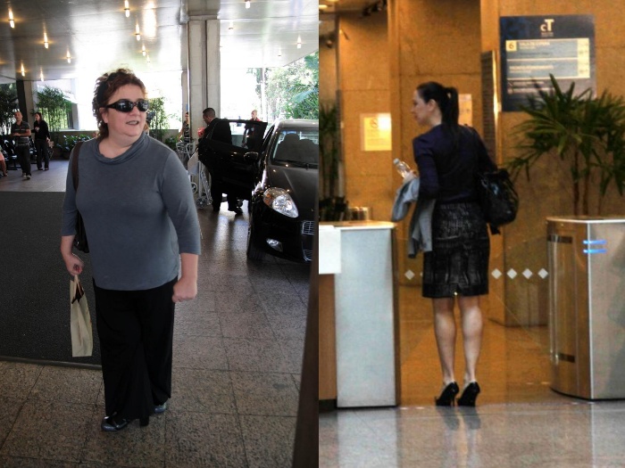 Célia Regina Forte e Claudia Raia no hospital Sírio-Libanês