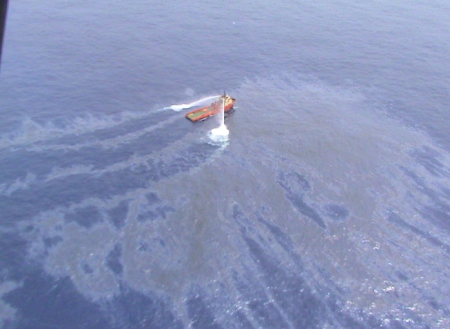 barco limpando
