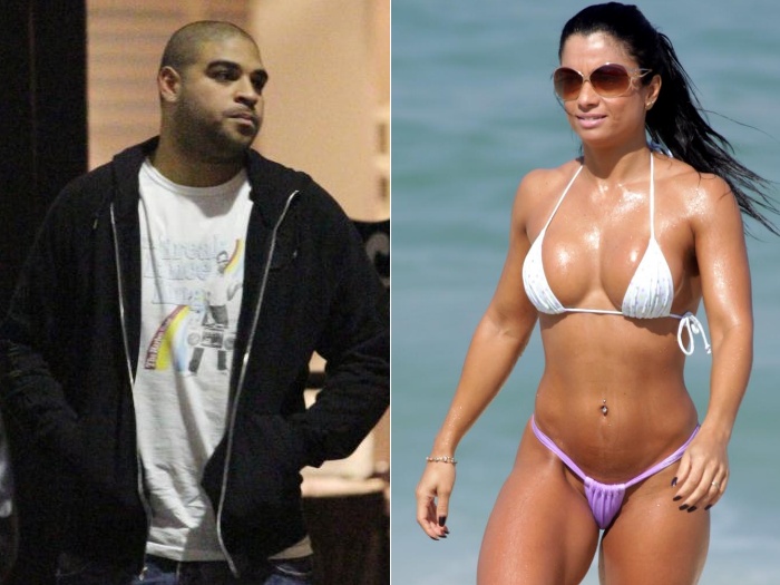 Adriano mal voltou para o Rio de Janeiro e já foi 'consolado' pela modelo Dani Sperle (Montagem R7 / AgNews) Adriano e Dani Sperle-montagem AgNews-poster