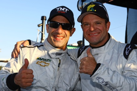 Tony Kanaan e Rubens Barrichello treinaram juntos na Indy em Sebring