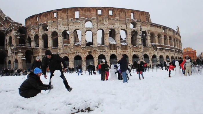 Europa: frio na It&aacute;lia
