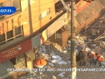 Bombeiros fazem buscas após desabamento