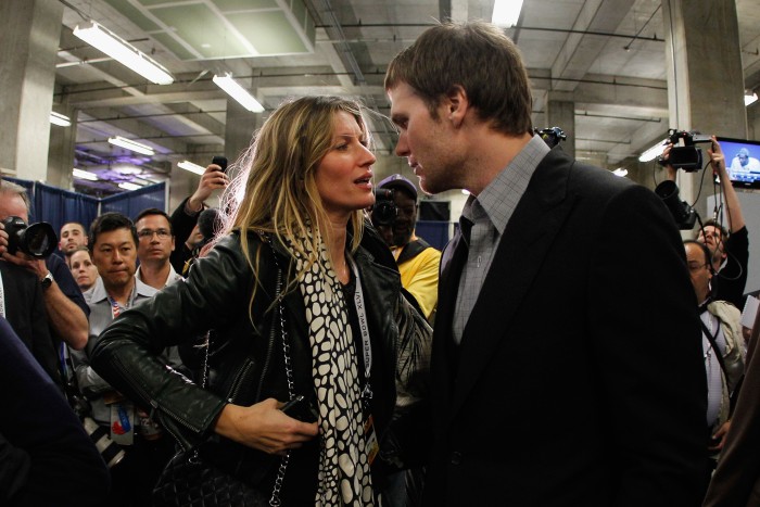 Gisele Bündchen: causando discórdia nos vestiários do Patriots (Rob Carr/Getty Images) gisele bundchen brady 700