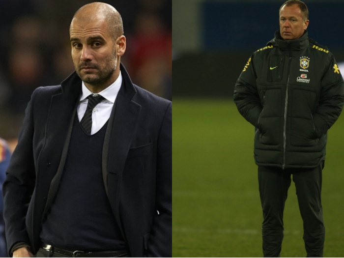 Mano Menezes é o 29º técnico mais bem pago, enquanto Guardiola, 'sombra' na seleção, é o segundo da lista (Montagem sobre fotos de Mowa Press e Getty Images) mano e guardiola 700