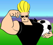 <b>Johnny Bravo resolve se arriscar no futebol. Ajude-o!</b>