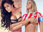 Larissa Riquelme é traída por loira gata e arma barraco na TV