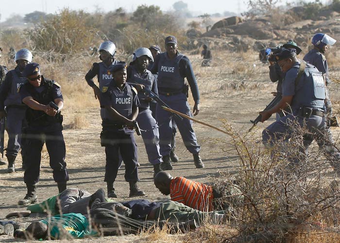 confronto policia africa