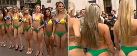 Candidatas ao Miss Bumbum enlouquecem SP