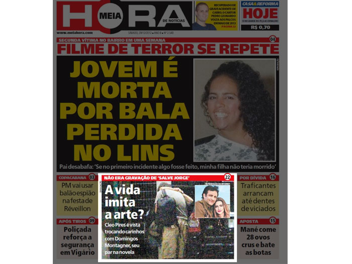 Jornal publica flagra de Cleo Pires trocando carinhos com Domingos Montagner
