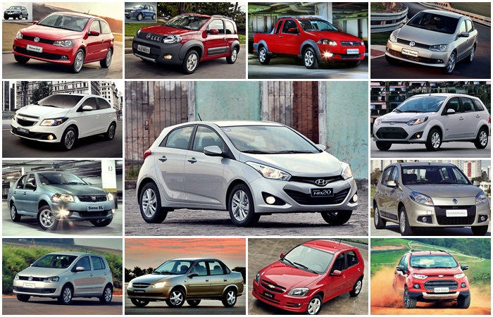 Montagem/Divulgação Às vésperas de ganhar sua versão sedã, o Hyundai HB20 foi o grande destaque do mercado de carros novos em fevereiro. O compacto continuou com sua arrancada...