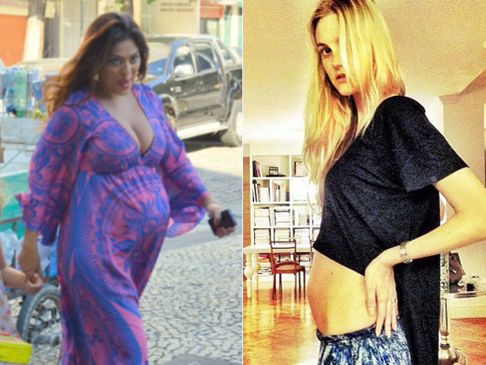 D&aacute; para acreditar? Elas est&atilde;o no mesmo m&ecirc;s de gravidez - Foto 2 ...
