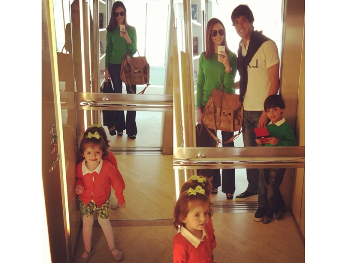 Com Kak&aacute; e filhos, Carol Celico comemora Dia das M&atilde;es espanhol ...
