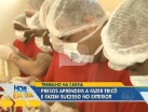 Reprodução/Rede Record Presos aprendem a fazer tricô e conquistam mercado