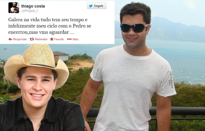 Thiago Costa anuncia fim da dupla com Pedro Leonardo - M&uacute;sica - R7