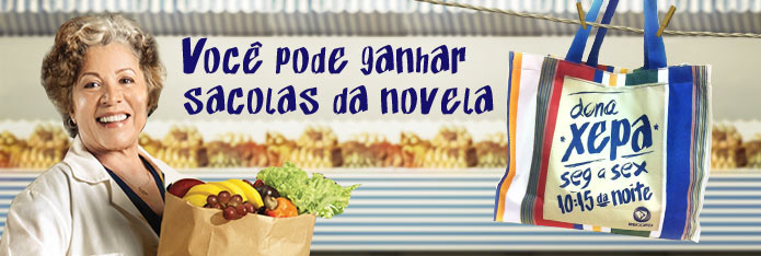 Dona Xepa Arrase com a sacola exclusiva da nova novela da Record! Não vai perder, né?